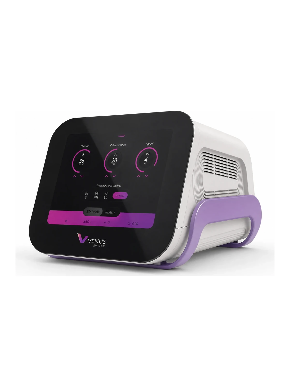 Diode laser hair removal device with protective goggles at Savoy Clinic
